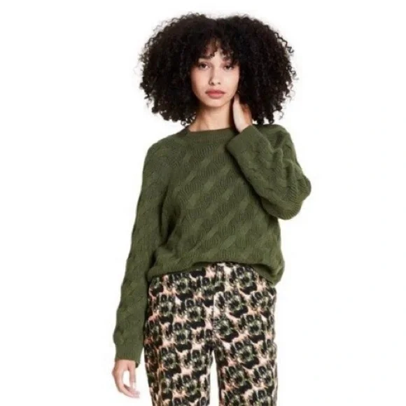 NWT Rachel Comey Green Crew Neck Sweater - Picture 3 of 4